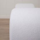 As Shown: 73"L x 20"D x 23"H | Style: Upholstered | Fabric: Peak White | Finish: Bran