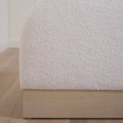 As Shown: 73"L x 20"D x 23"H | Style: Upholstered | Fabric: Peak White | Finish: Bran