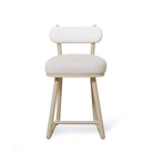 As Shown: 19"L x 21"D x 33"H | Style: Upholstered | Fabric: Peak White Back Marion Natural Seat | Finish: Sand
