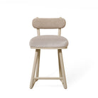 As Shown: 19"L x 21"D x 33"H | Style: Upholstered | Fabric: Sheepskin Toast Sky Linen Seat | Finish: Sand