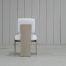 As Shown: in Lombard White. Oak finished in Mint White Natural.
