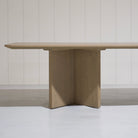 As Shown - Dimensions: 120"W x 46"D x 30"H | Material: Solid & Engineered Oak | Finish: Hazel | Edge: Under Bevel