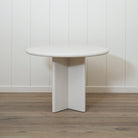 As Shown: 42"D x 30"H | Material: Solid Ash | Finish: Wire Brushed Painted EdgeComb Grey | Edge: Bullnose