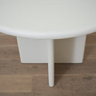 As Shown: 42"D x 30"H | Material: Solid Ash | Finish: Wire Brushed Painted EdgeComb Grey | Edge: Bullnose