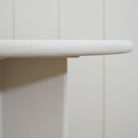 As Shown: 42"D x 30"H | Material: Solid Ash | Finish: Wire Brushed Painted EdgeComb Grey | Edge: Bullnose