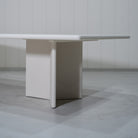 As Shown: 132"W x 48"D x 30"H | Material: Solid Oak | Finish: Wire Brushed EdgeComb Grey | Edge: Bullnose