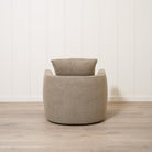 As Shown in Upholstered Peak Cocoa