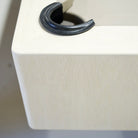 As Shown:  105”L x 62.5”D x 33”H | Material: Solid and Engineered Oak | Finish: Sand & Black Pockets