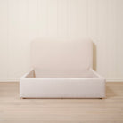 As Shown: Queen | Style: Upholstered | Fabric: Peak Ivory | Finish: N/A