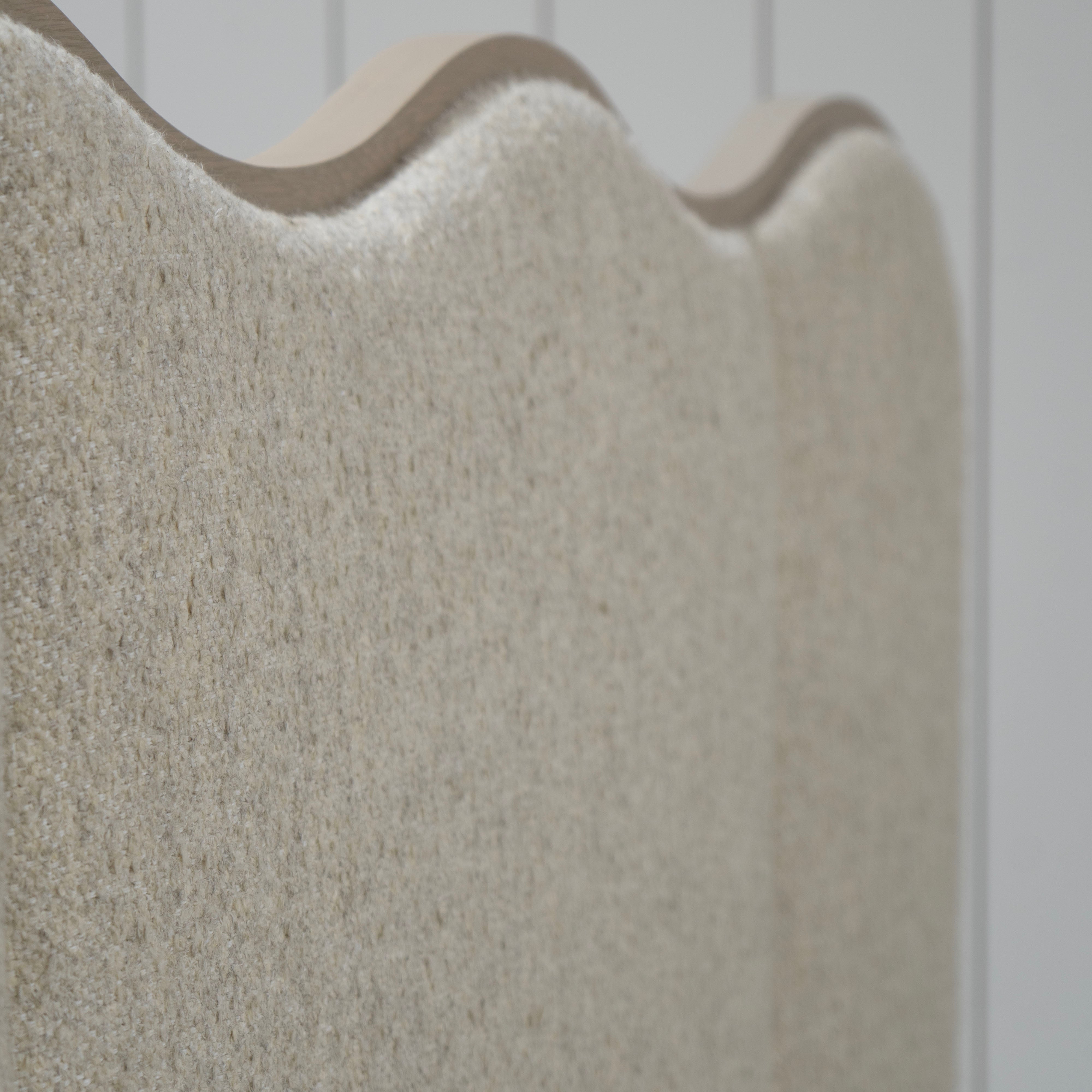 As Shown: in Berber Natural. Oak finished in Mint White Natural.