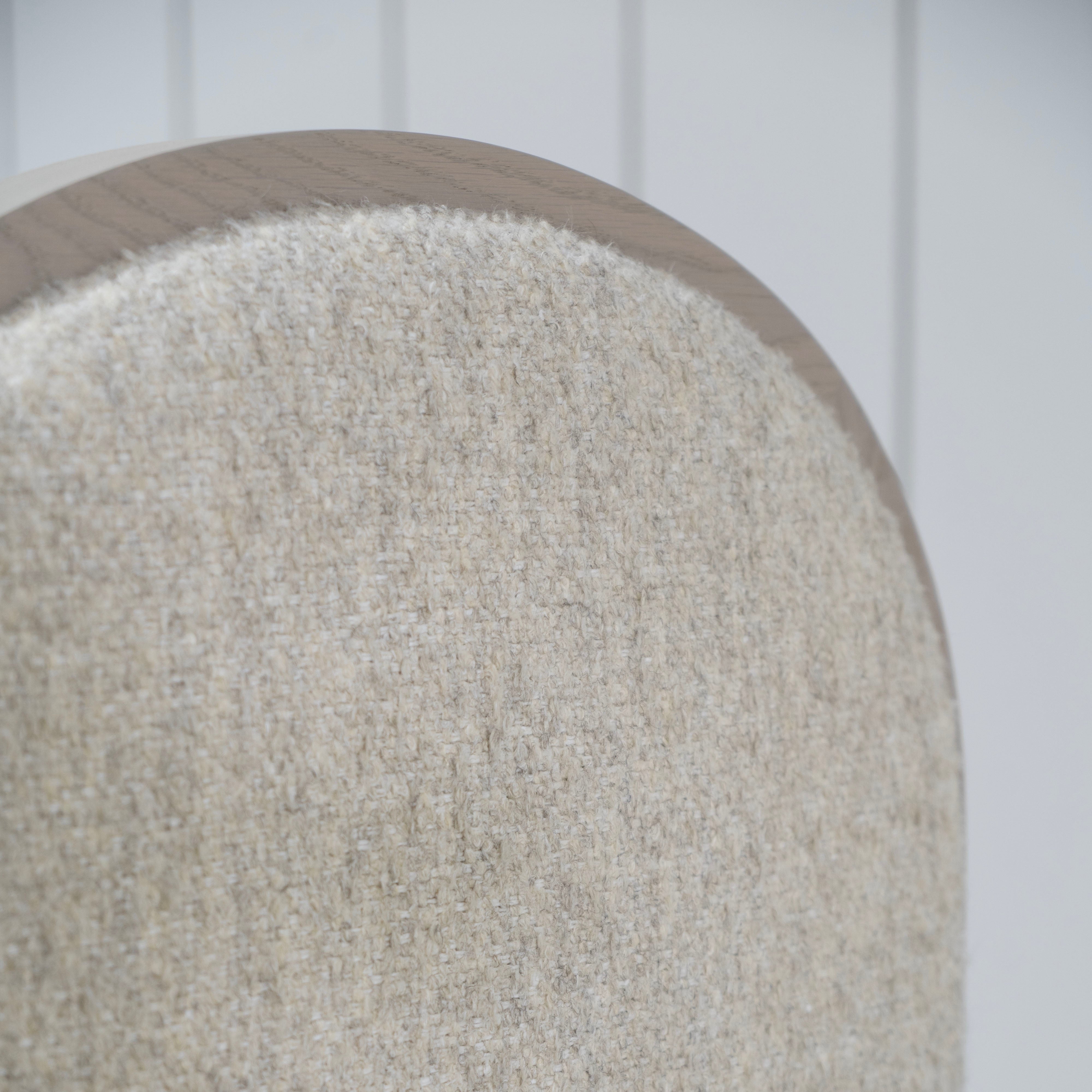 As Shown: in Berber Natural. Oak finished in Mint White Natural.