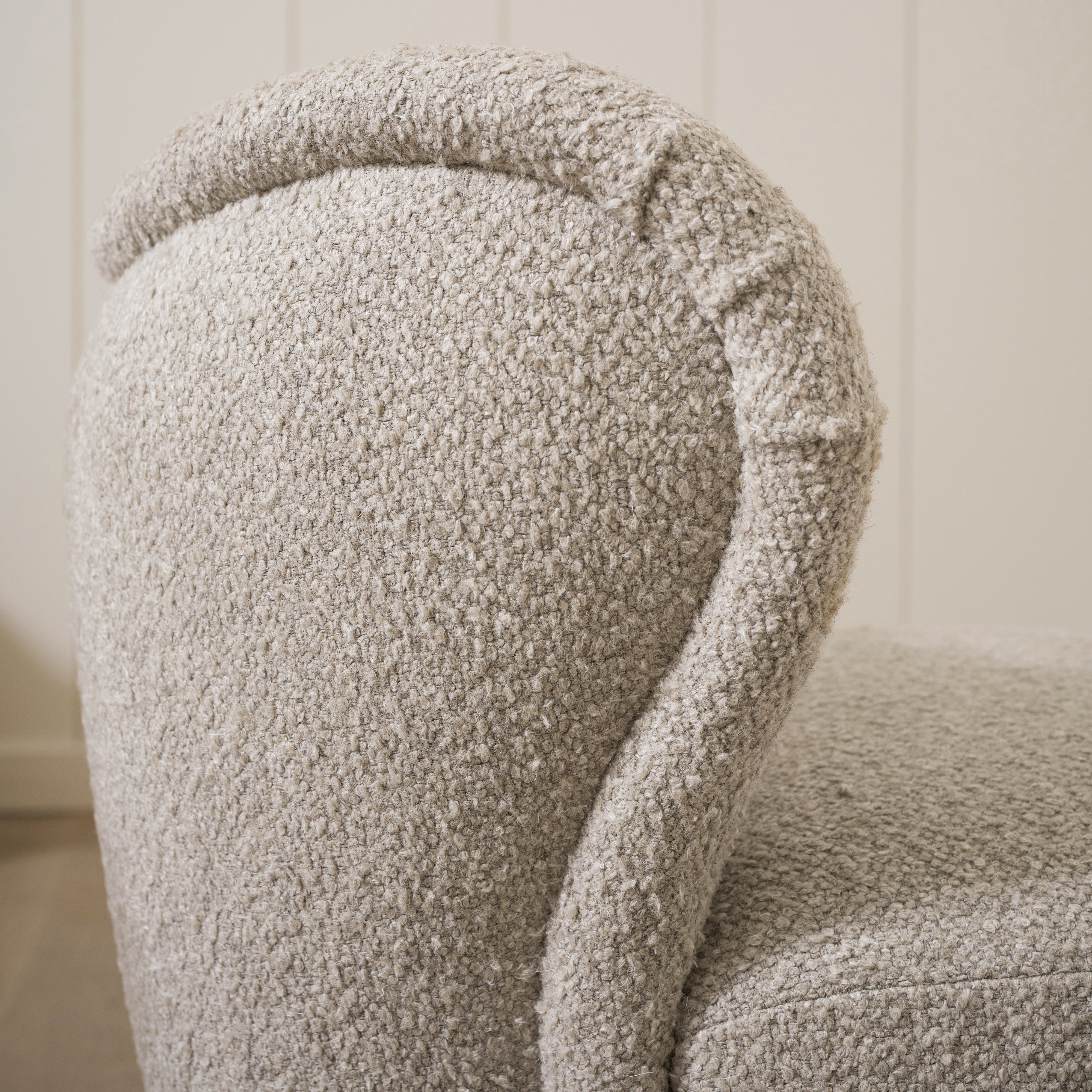 As Shown: 28"L x 29"D x 32.5"H | Style: Upholstered | Fabric: Berber Linen | Finish: Sand