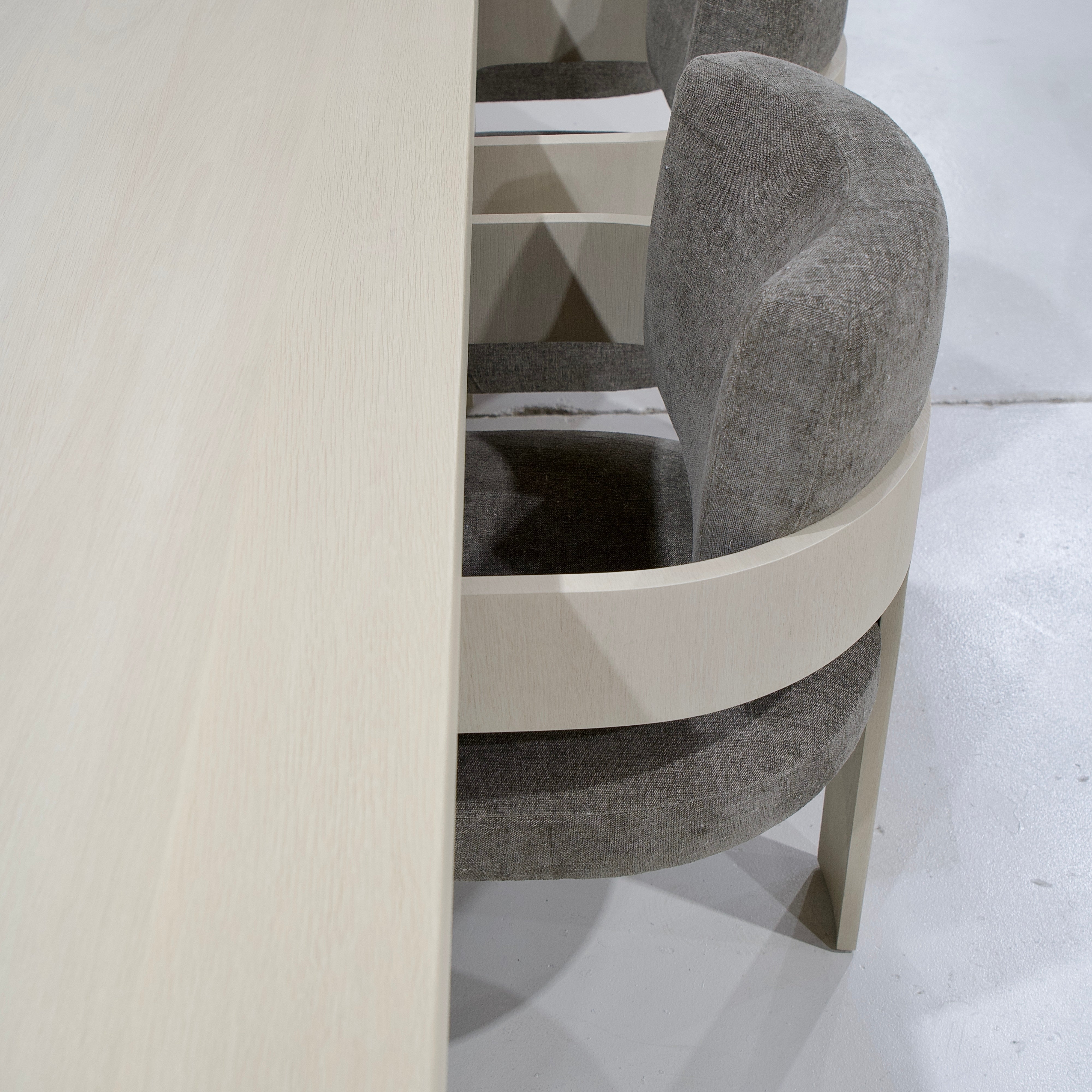 As Shown: 120"L x 44"D x 30"H | Material: Solid Oak | Finish: Sand