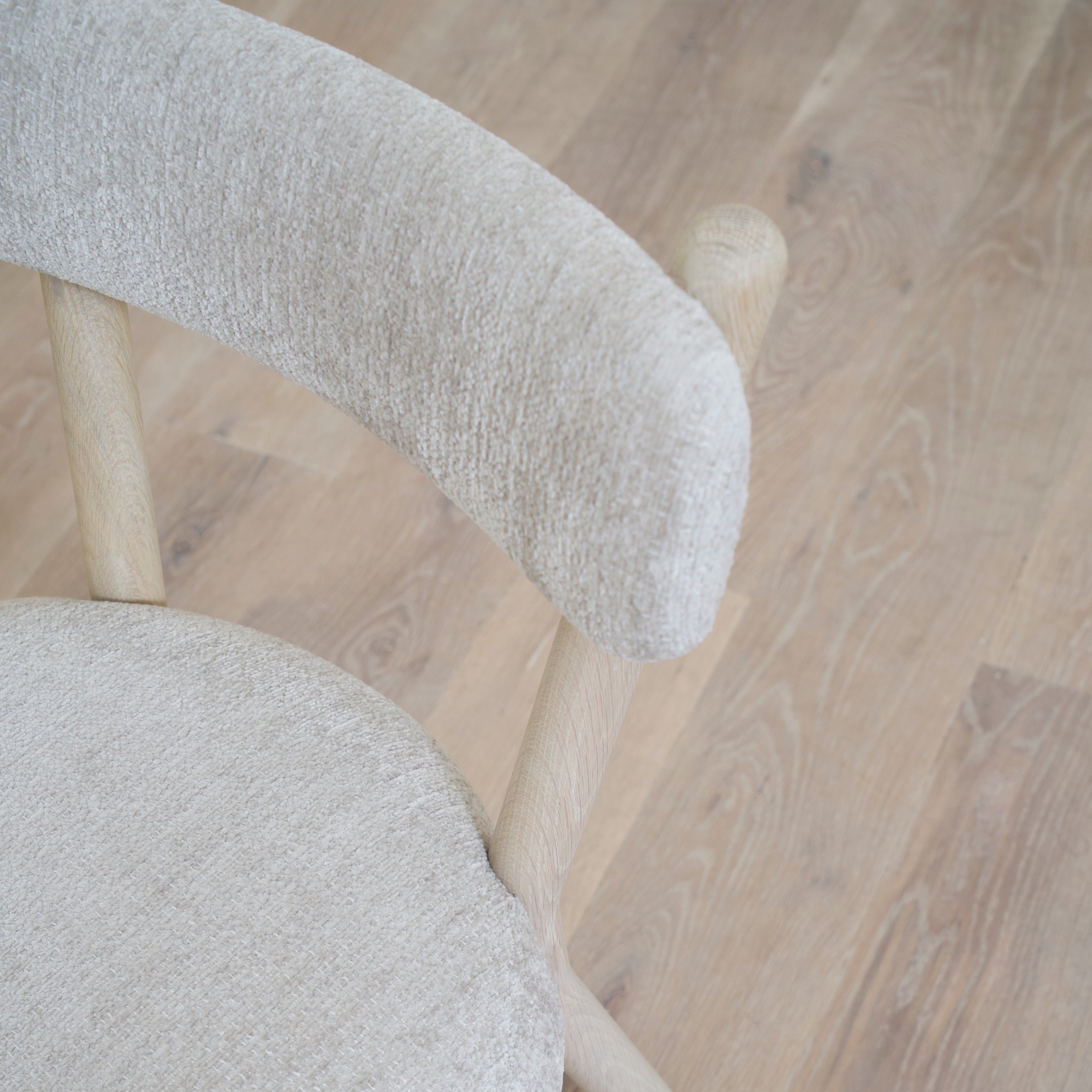 As Shown: Fabric - Dylan Linen, Finish - Mint White Natural