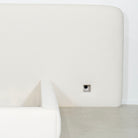 As Shown: in Lincoln Parchment. Oak finished in Mint White Natural.