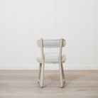 As Shown: Fabric - Canyon Dune, Finish - Nordic White