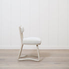 As Shown: Fabric - Canyon Dune, Finish - Nordic White