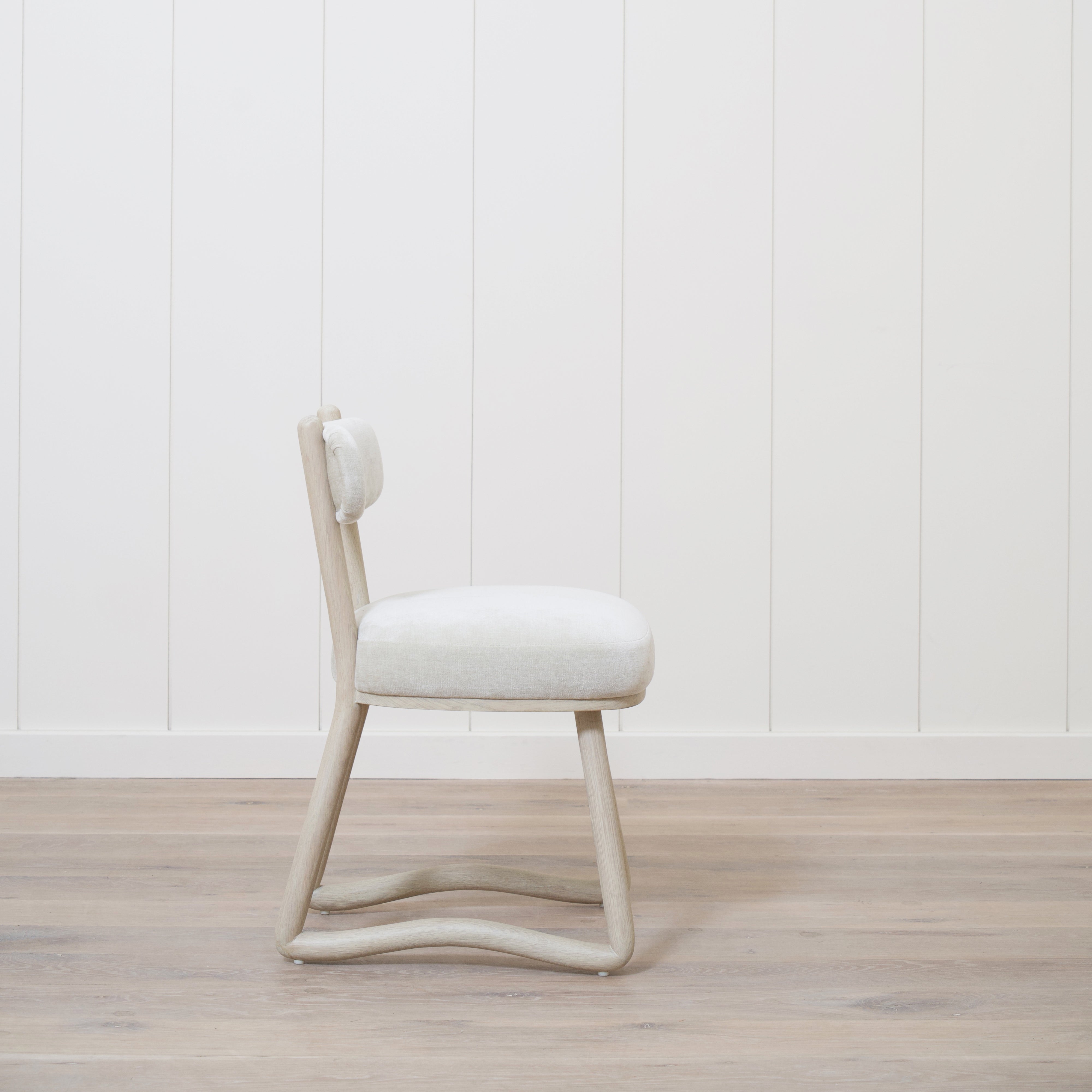 As Shown: Fabric - Canyon Dune, Finish - Nordic White