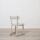 As Shown: Fabric - Canyon Dune, Finish - Nordic White