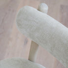As Shown: Fabric - Canyon Dune, Finish - Nordic White