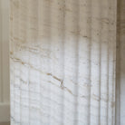As Shown: Mint White Natural, Figueroa Painted Lines, White Travertine legs (6).