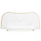 As Shown: in Rome Ivory. Oak finished in Mint White Natural.