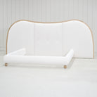 As Shown: in Rome Ivory. Oak finished in Mint White Natural.