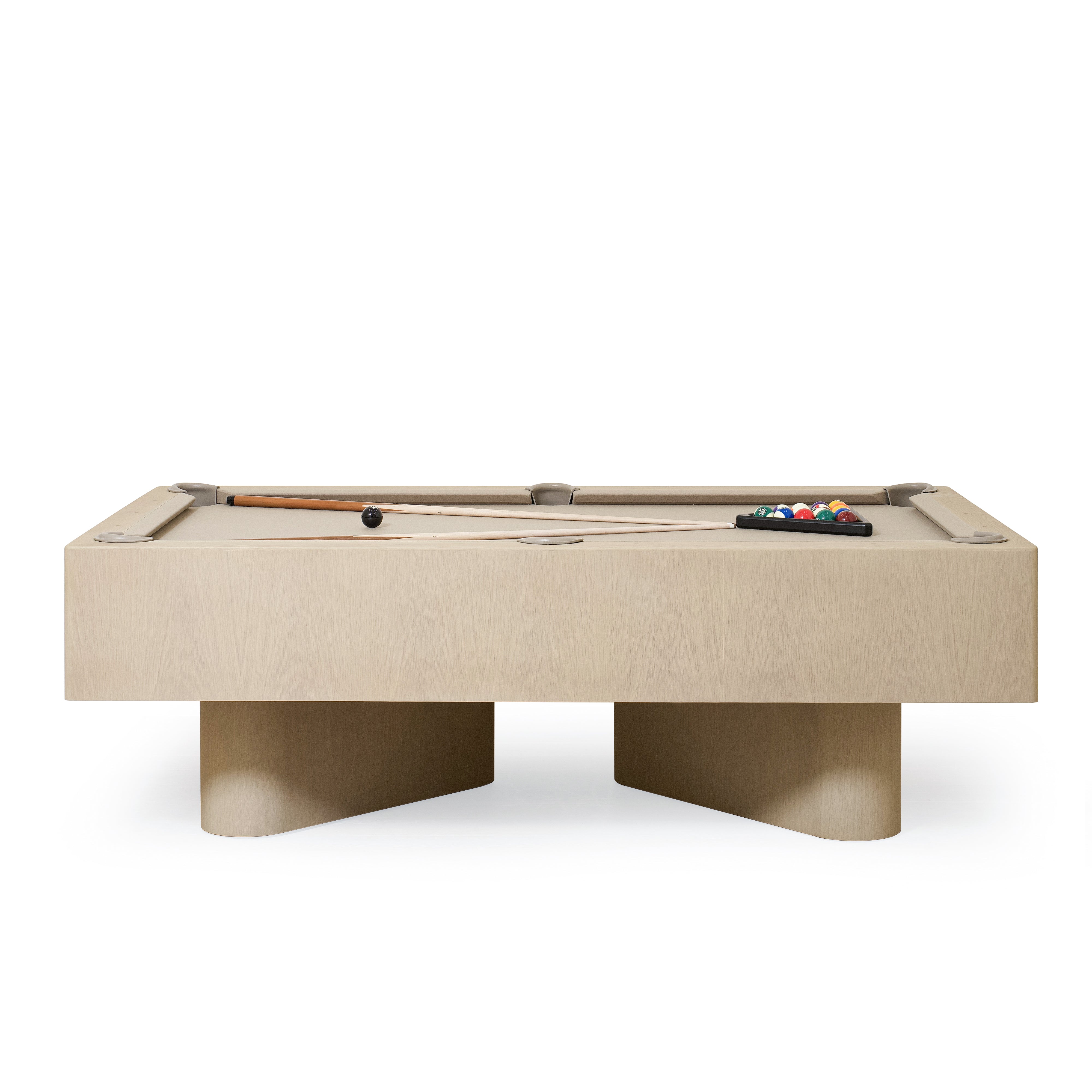 As Shown: 84”L x 65”D x 32.5”H | Felt: Khaki | Pockets: Beige | Finish: Sand