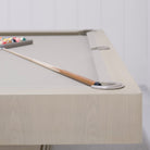 As Shown:  105”L x 62.5”D x 34”H | Material: Solid and Engineered Oak | Finish: Shell & Beige Pockets