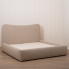 As Shown: King | Style: Upholstered | Fabric: Berber Taupe | Finish: N/A