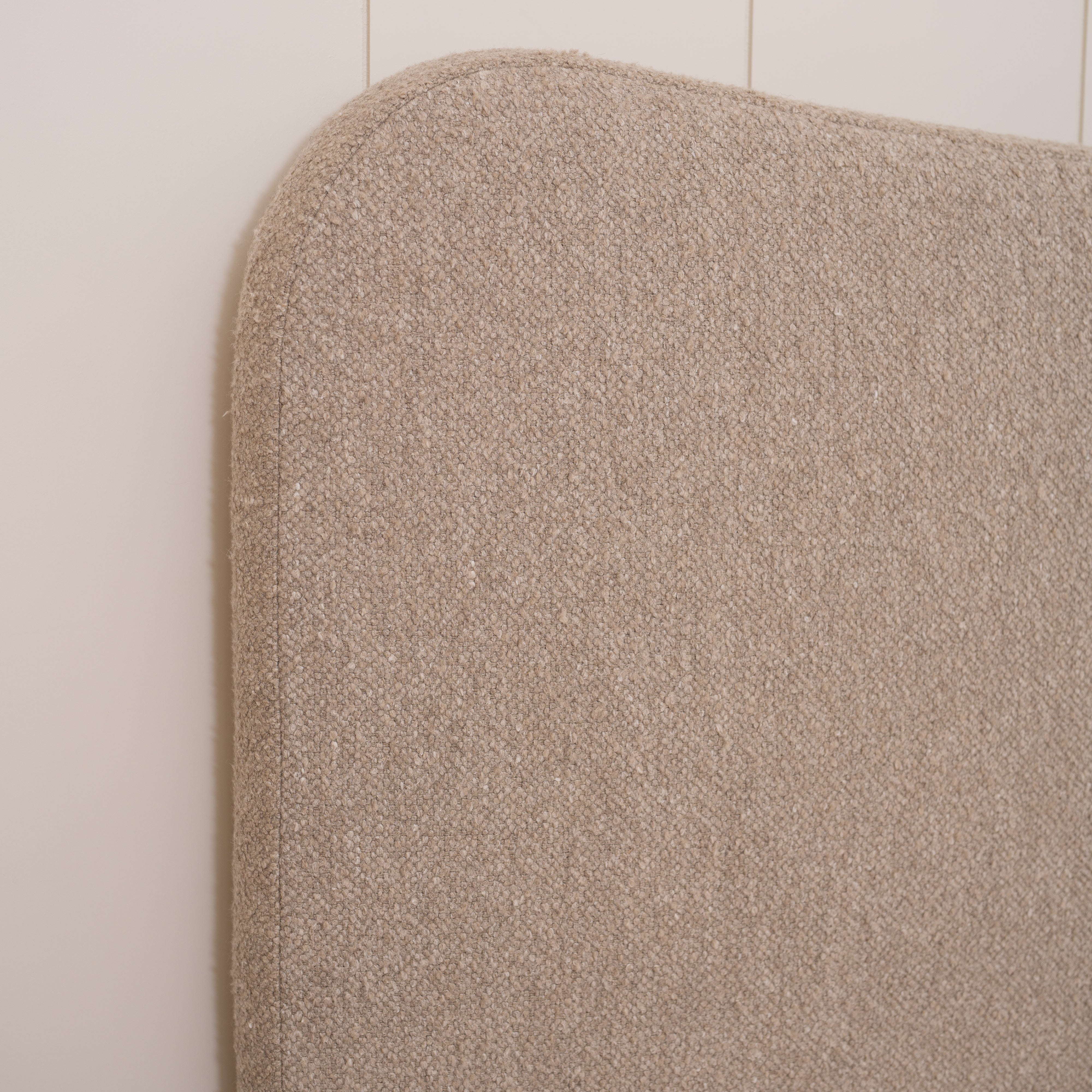 As Shown: King | Style: Upholstered | Fabric: Berber Taupe | Finish: N/A