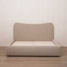 As Shown: King | Style: Upholstered | Fabric: Berber Taupe | Finish: N/A