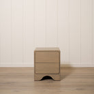 As Shown: 20"L x 18"D x 23"H | Material: Solid Oak | Finish: Hazel  | Push Open Mechanism
