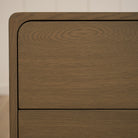 As Shown: 20"L x 18"D x 23"H | Material: Solid Oak | Finish: Hazel  | Push Open Mechanism