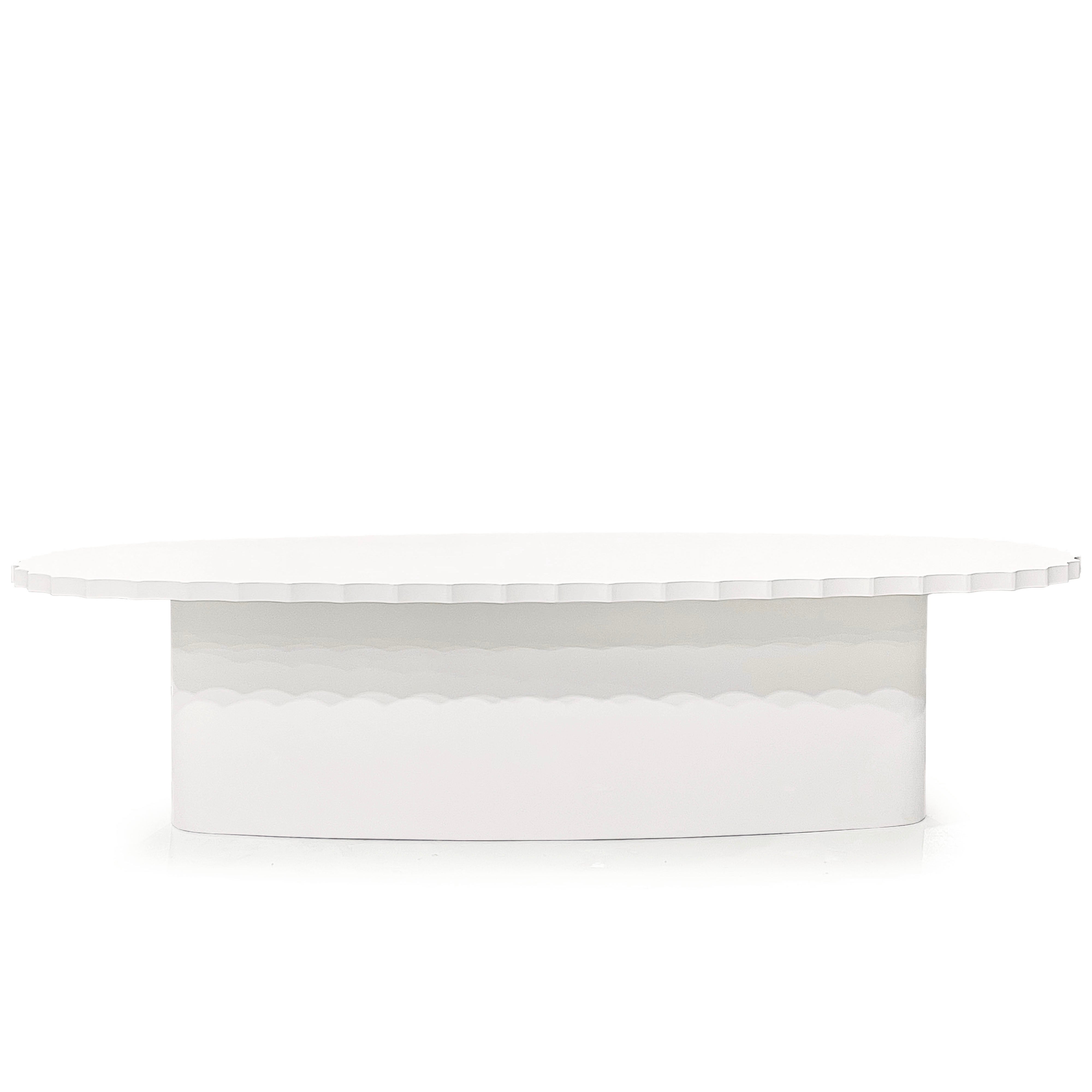 As Shown: 8 step limestone micro coat, White.