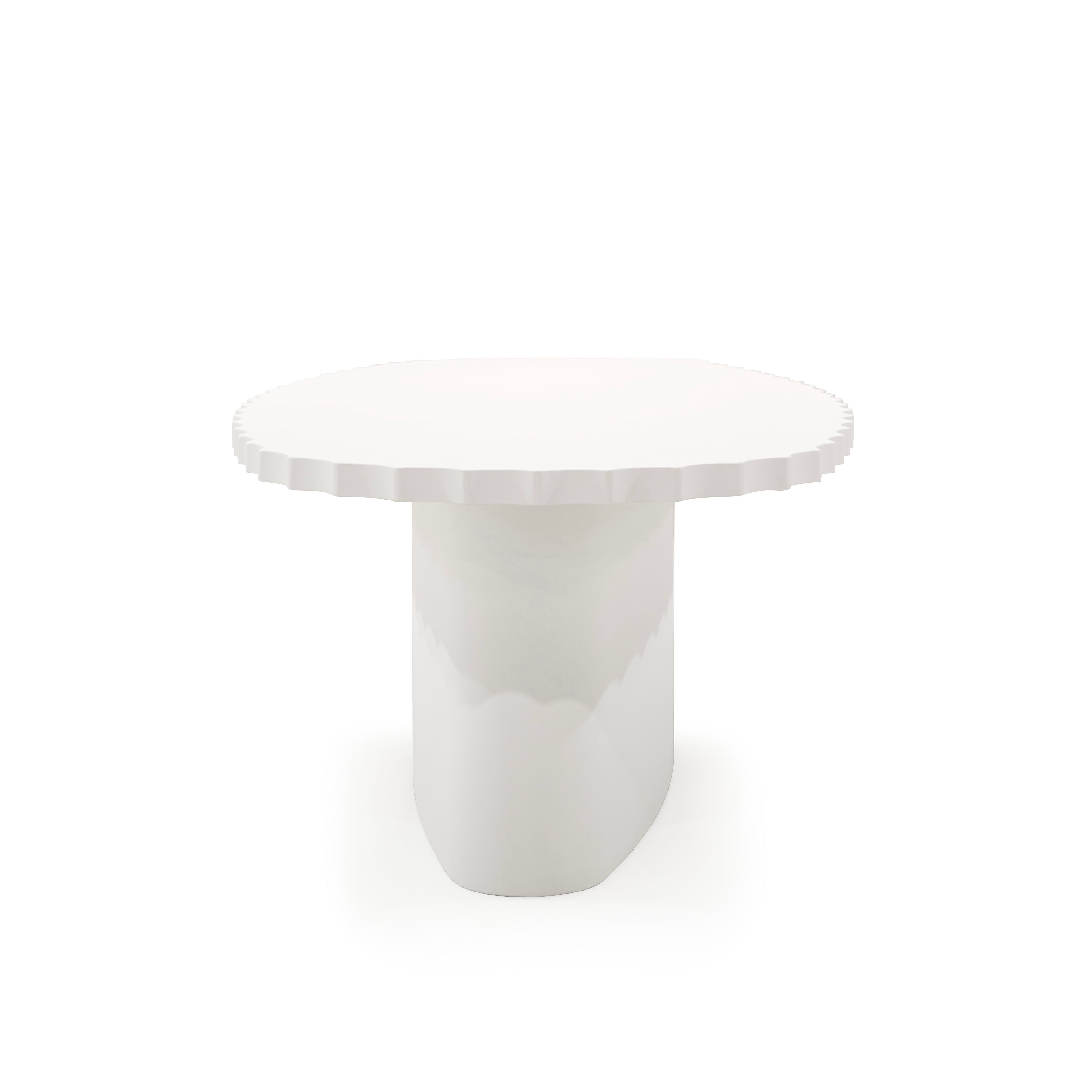 As Shown: 8 step limestone micro coat, White.