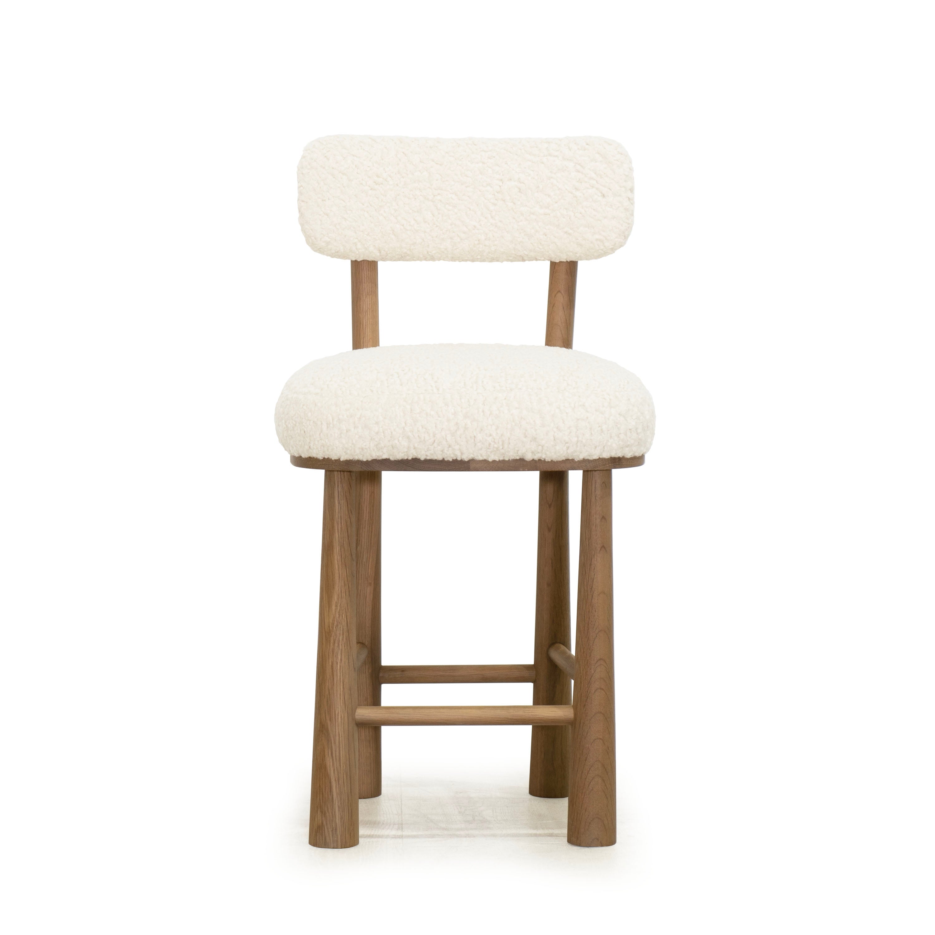 As Shown: in Sheepskin Ivory.Oak finished in Chestnut.