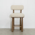 As Shown: in Sheepskin Ivory.Oak finished in Chestnut.