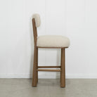 As Shown: in Sheepskin Ivory.Oak finished in Chestnut.