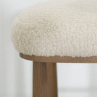 As Shown: in Sheepskin Ivory.Oak finished in Chestnut.