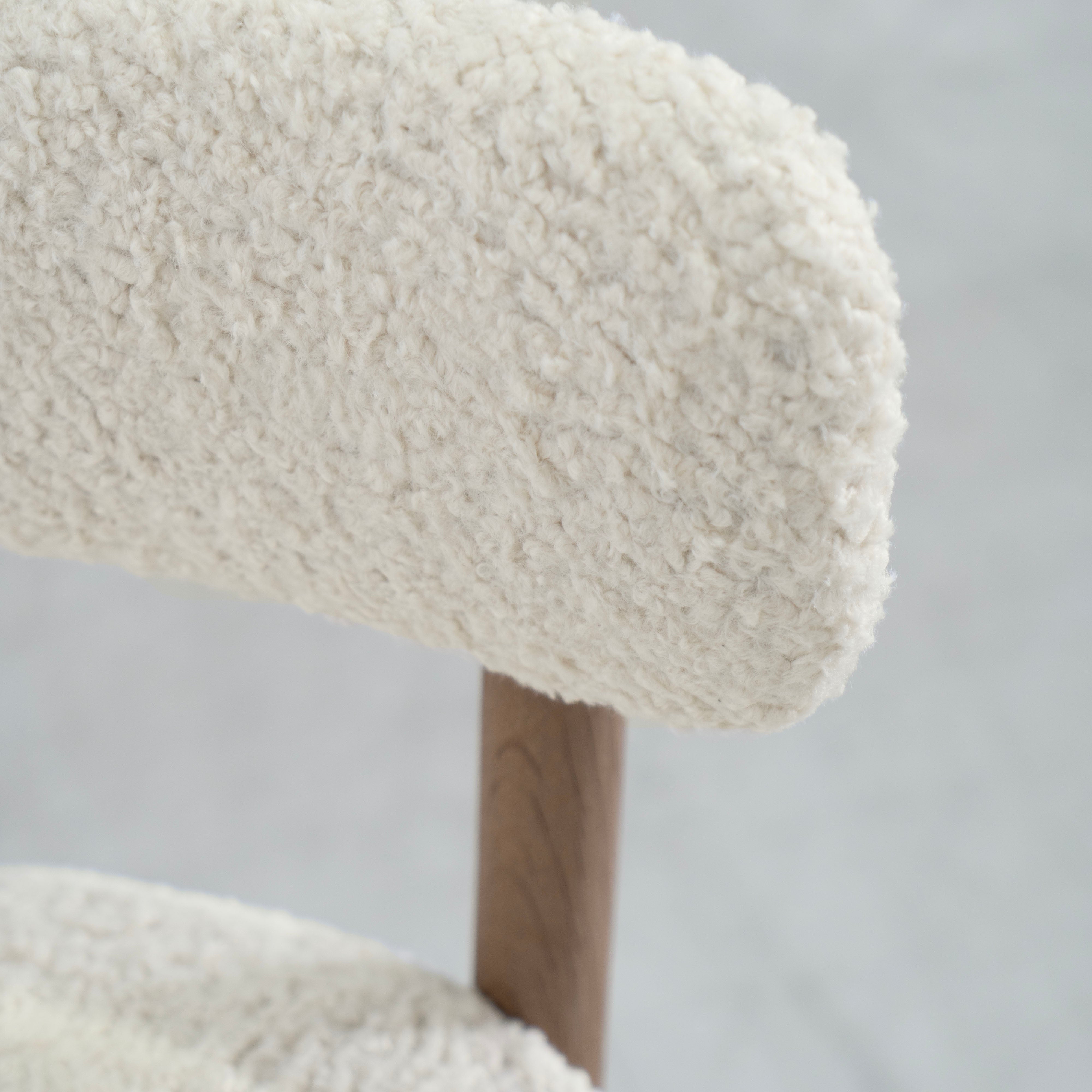 As Shown: in Sheepskin Ivory.Oak finished in Chestnut.