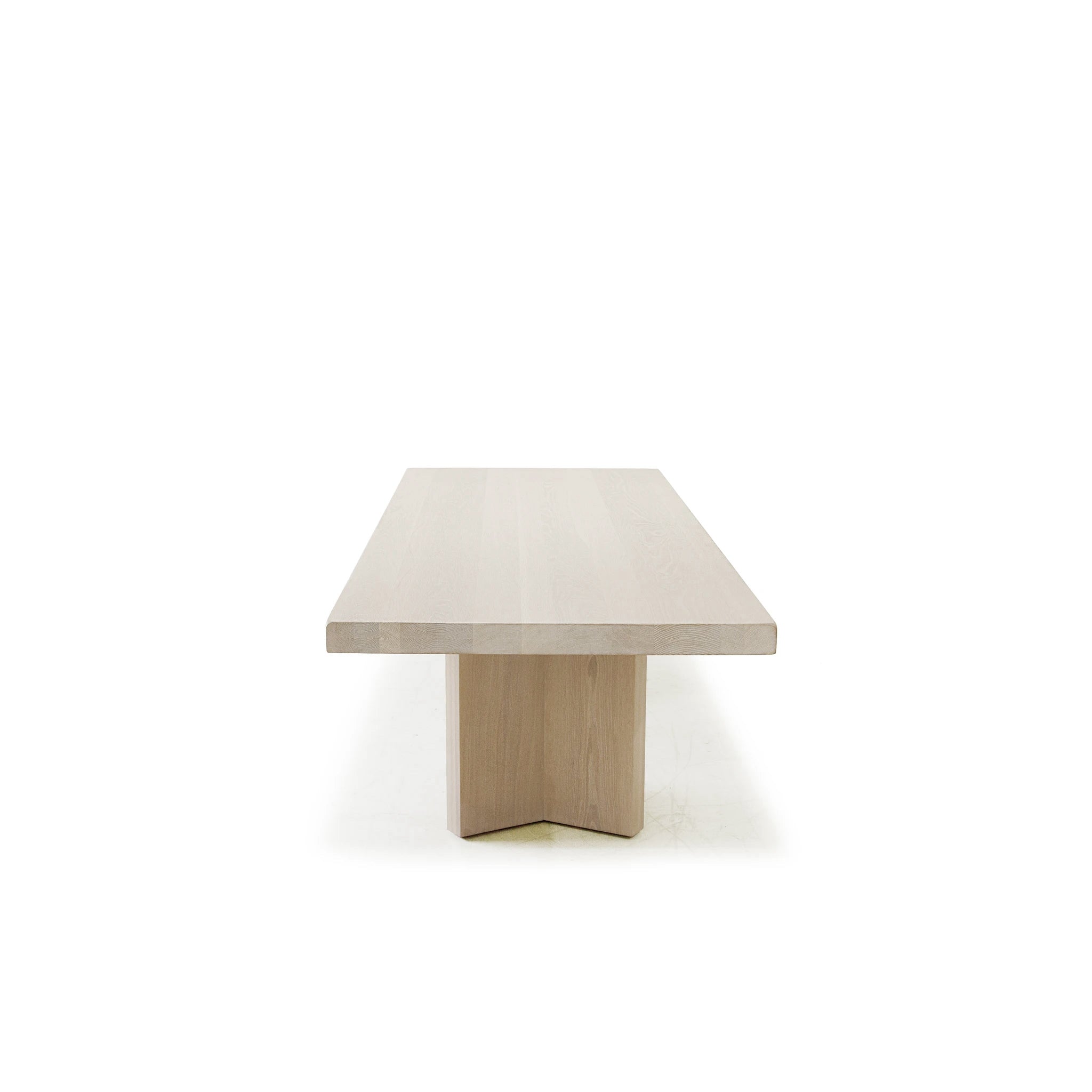 As Shown: 120"L x 44"D x 30"H | Material: Solid Oak | Finish: Sand