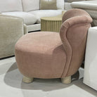 As Shown in Granby Clay, legs finished in Sand.