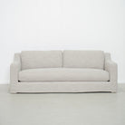As Shown: Slipcovered in Belgian Mulberry with a 2 over 1 Cushion Configuration