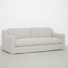 As Shown: Slipcovered in Belgian Mulberry with a 2 over 1 Cushion Configuration