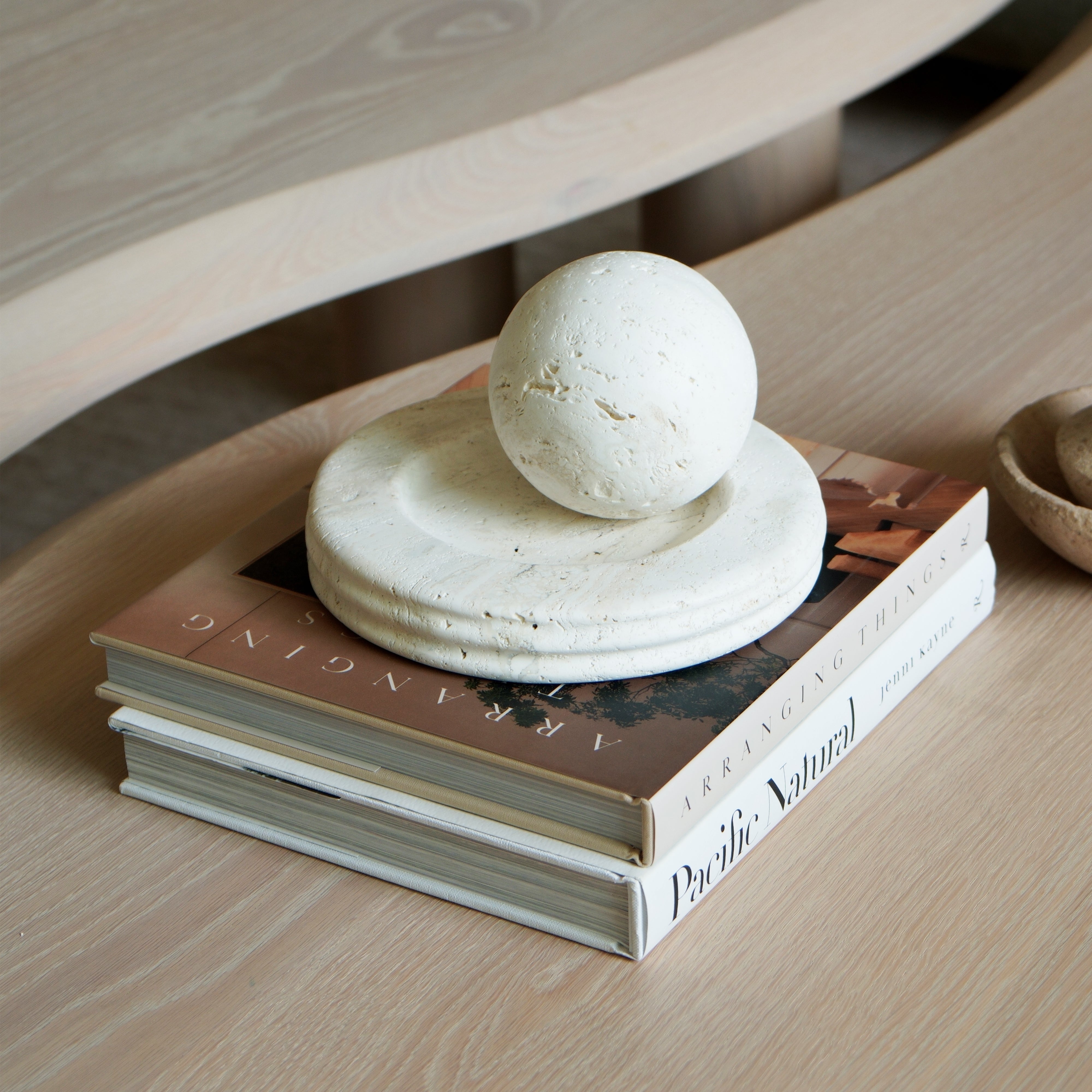 As Shown in Small, White Travertine