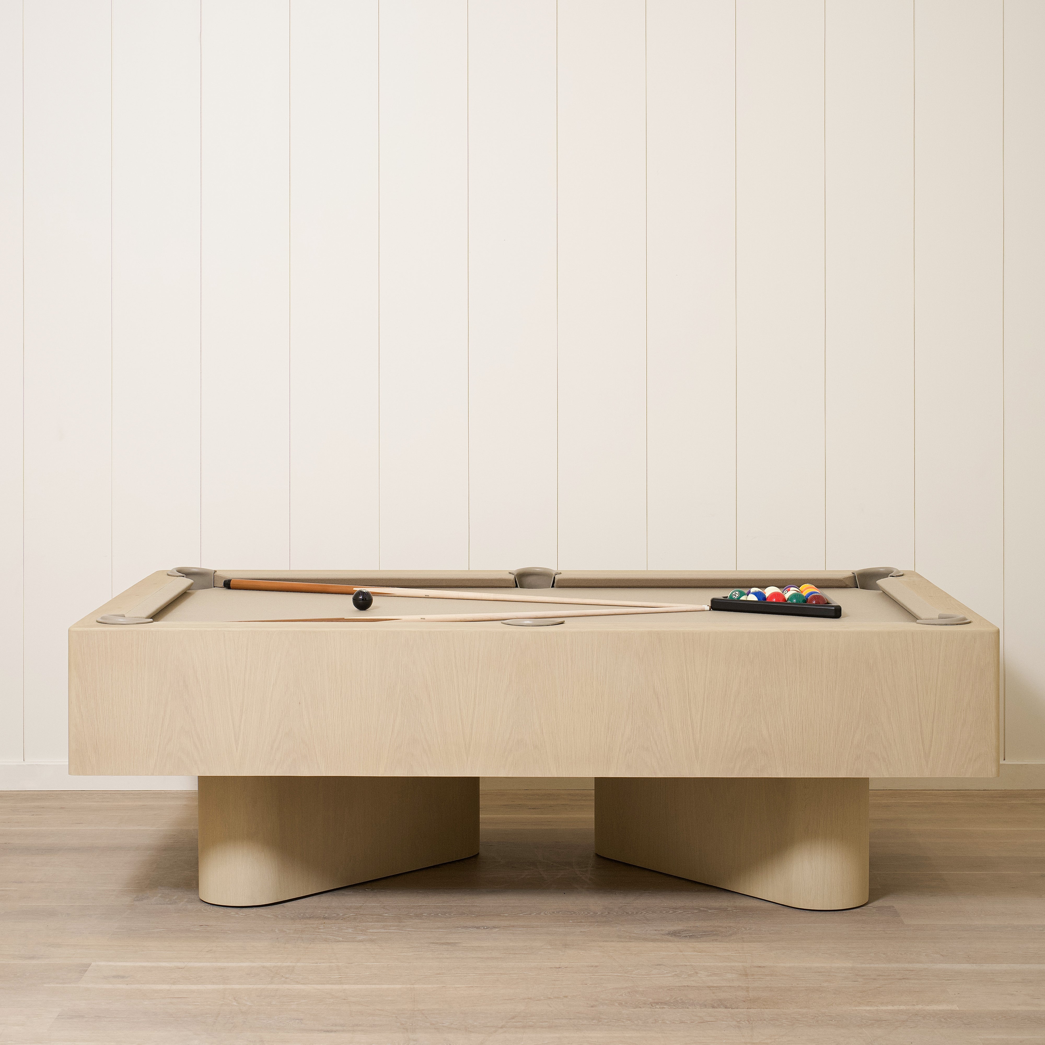 As Shown: 84”L x 65”D x 32.5”H | Felt: Khaki | Pockets: Beige | Finish: Sand