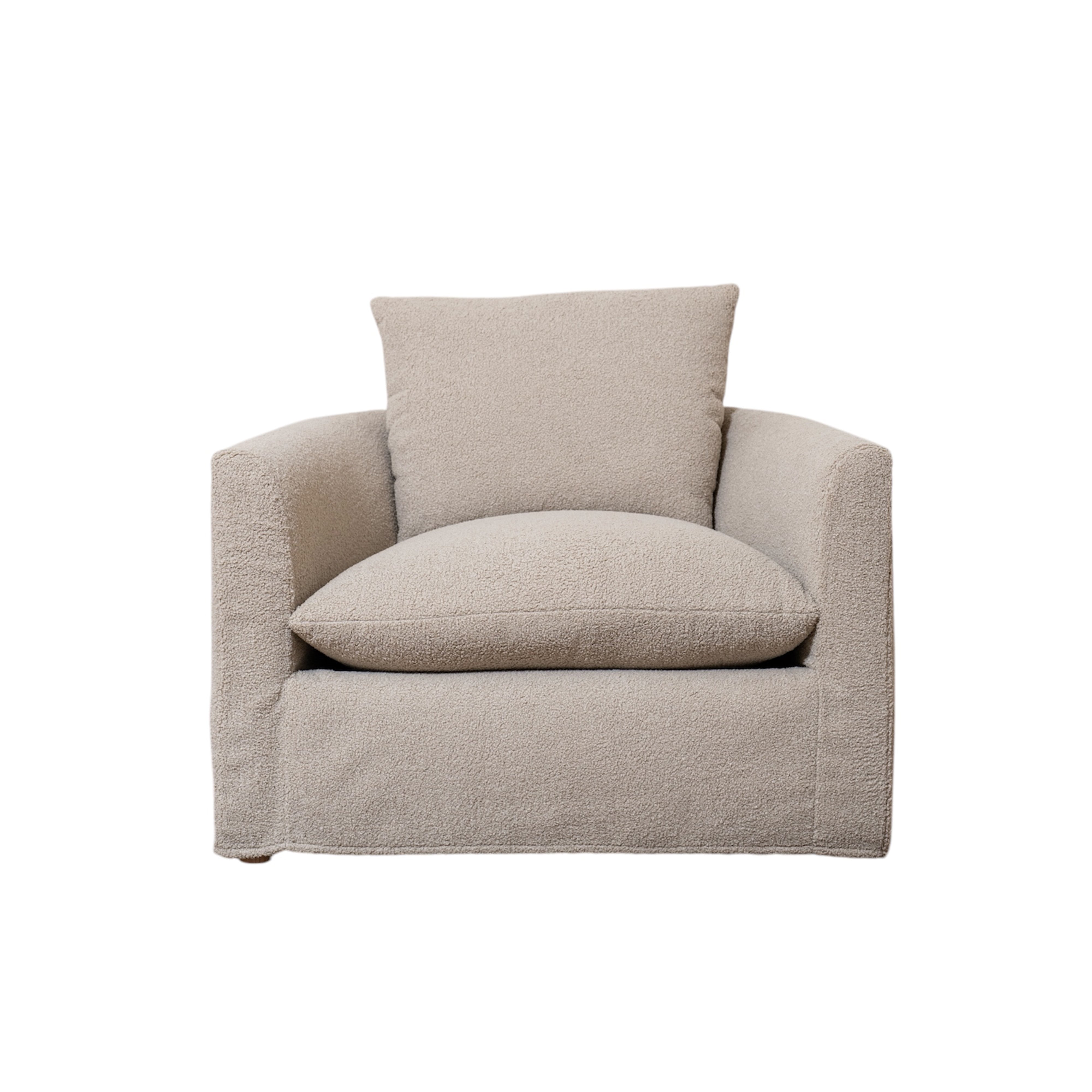 As Shown: McGrath L Chair-38"W x 38"D x 33"H | Style: Slipcovered | Fabric: Peak Taupe