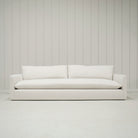 As Shown: Upholstered in Julian Crisp with a 2 over 1 Cushion Configuration