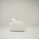As Shown: Upholstered in Julian Crisp with a 2 over 1 Cushion Configuration